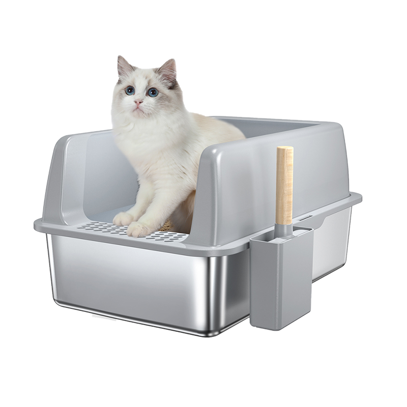 Stainless Steel Open Litter Box