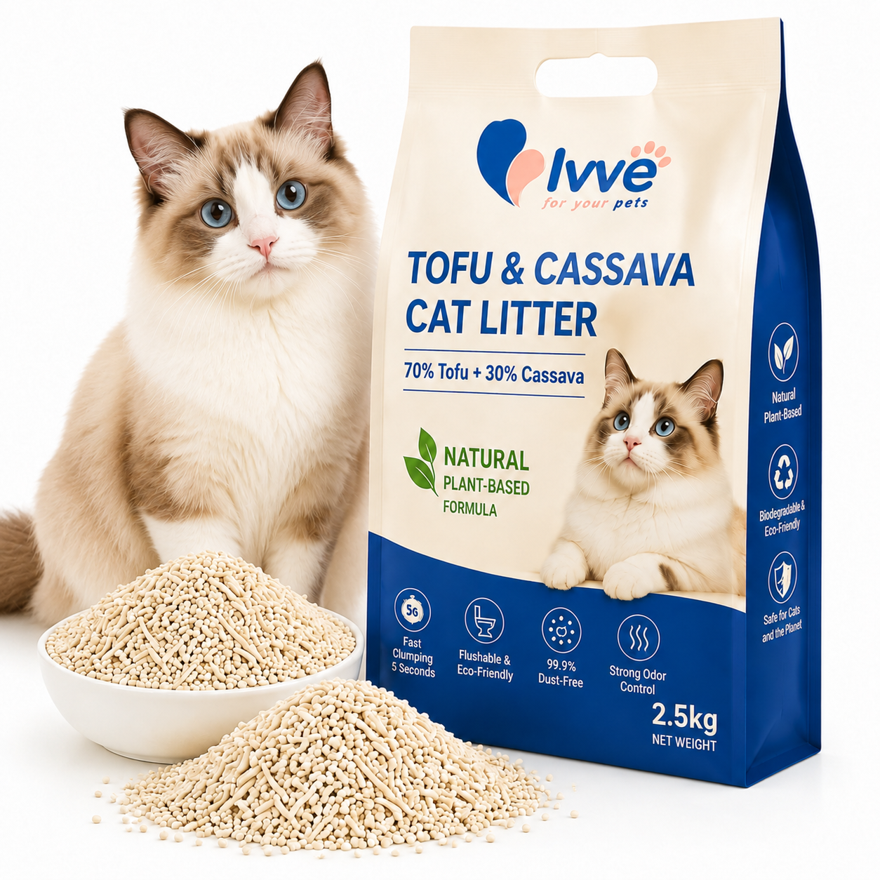 Tofu Cassava Cat Litter
