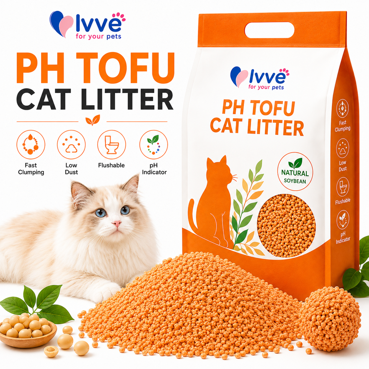 PH Health Indicator Tofu Cat Litter